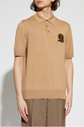 Dolce & Gabbana Polo de lã com aplicação