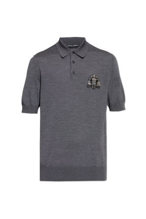 Wool turtleneck with applique