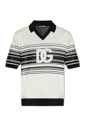 Silk polo shirt with logo