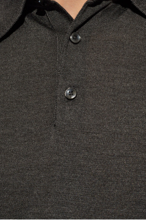 Kenzo T-shirty i polo Blue Cotton Jersey Knit Logo Druku sjsmssp00058 Short Sleeve Polo