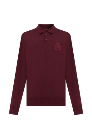 Wełniane polo z wyszytym logo
