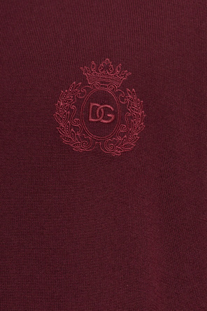 Dolce & Gabbana Wool polo shirt with embroidered logo