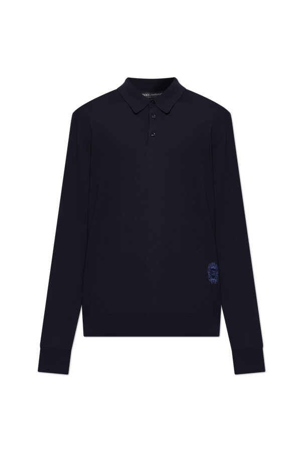 Wool long sleeve polo od Dolce & Gabbana