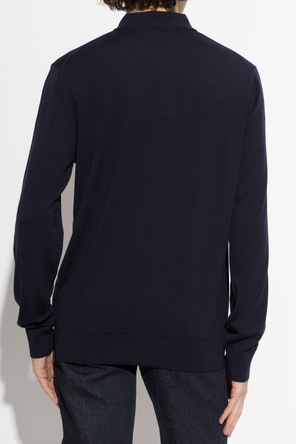 Dolce & Gabbana Wool polo shirt with long sleeves