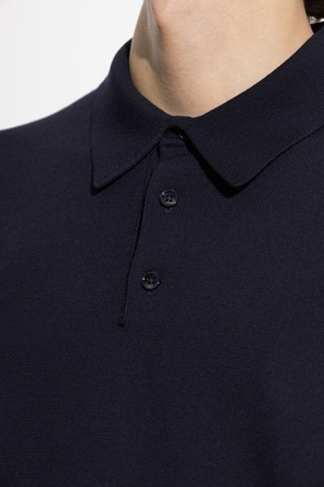 Dolce & Gabbana Wool polo shirt with long sleeves