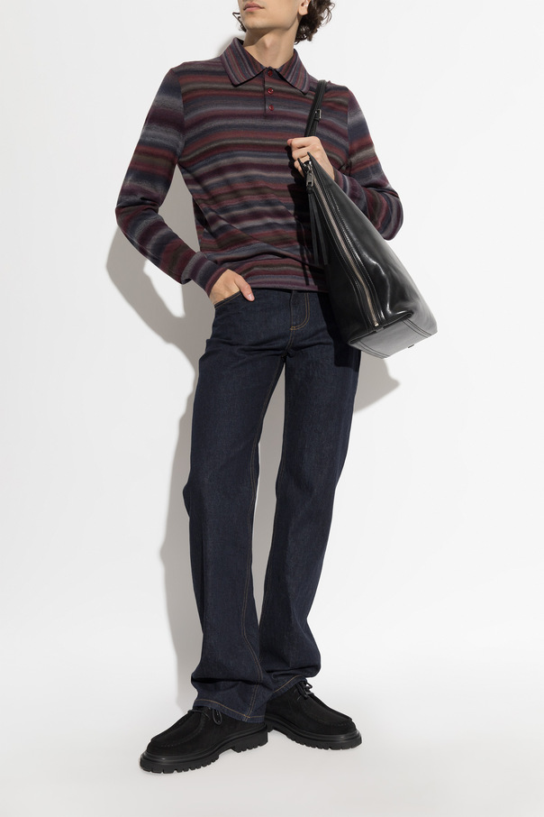 Dolce & Gabbana Wool long-sleeve polo shirt