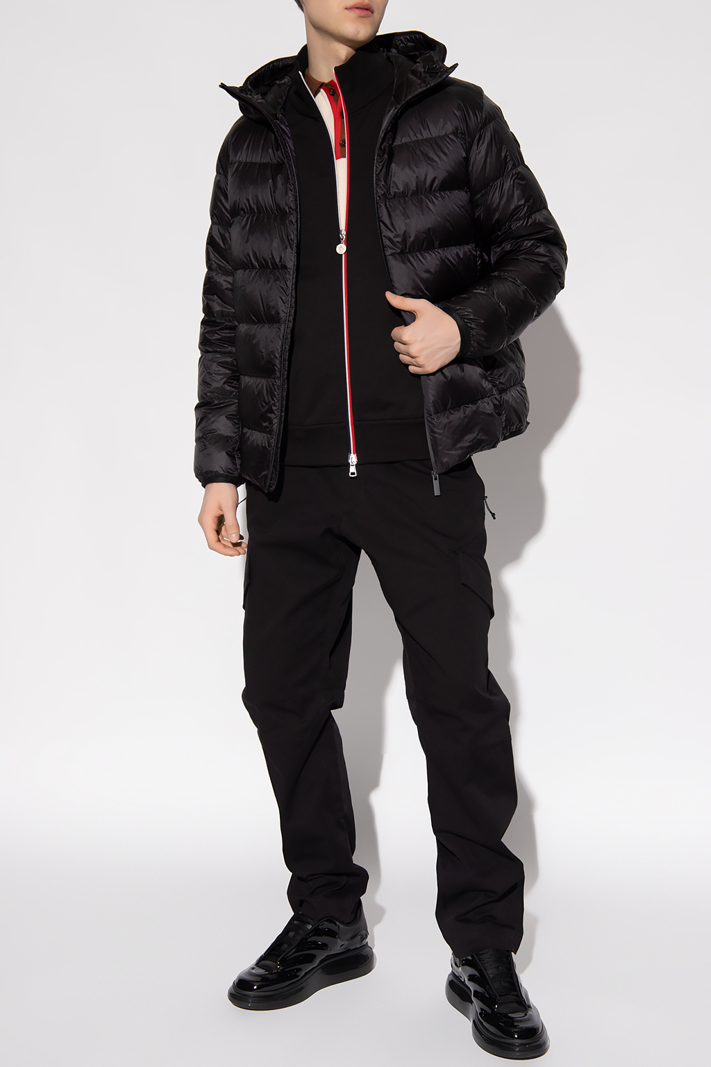 Moncler crema sweatshirt with high neck