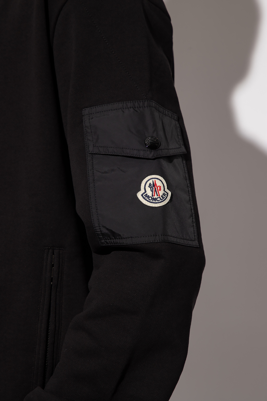 Moncler crema sweatshirt with high neck