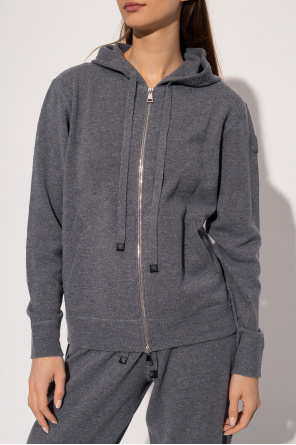 Moncler Wool longline hoodie