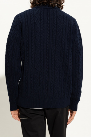 Moncler High Neck Slit Detail Sweater
