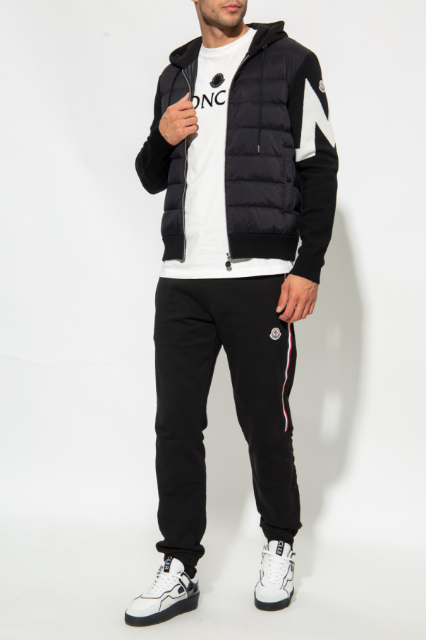 Moncler hooded zip-up ski jacket
