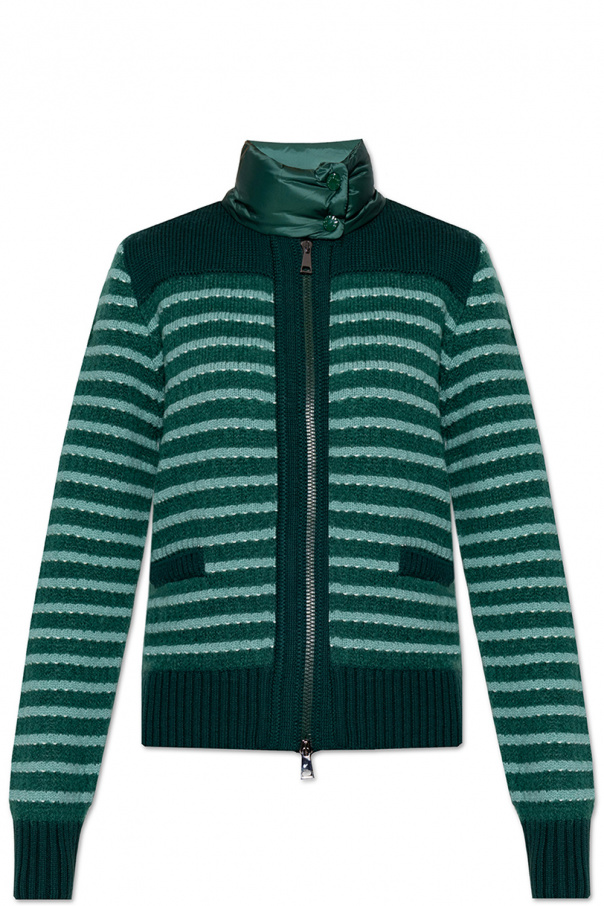 Moncler Cardigan with down back panel