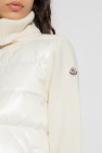 Moncler cream Cardigan with down front
