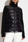 Moncler BLACK Cardigan with quilted front panel