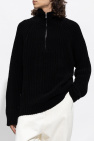 Etudes BLACK Sweater with stand collar