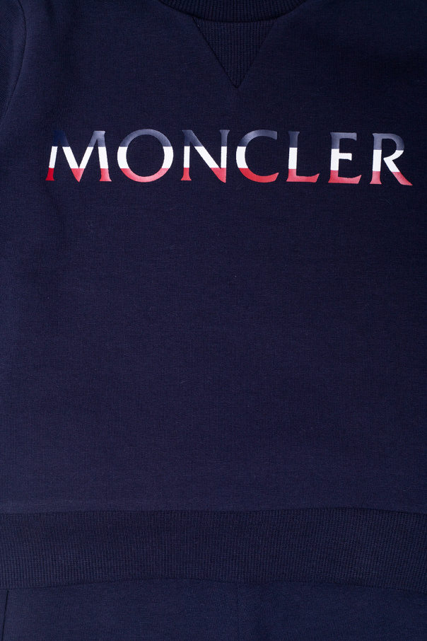 Moncler Enfant logo long sleeve t shirts