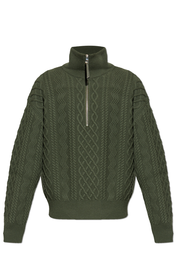 Wool sweater with decorative knit od Loewe