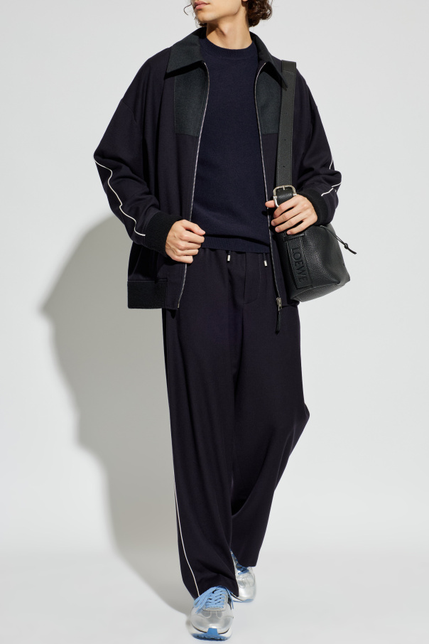 Loewe Wollpullover mit aufgesticktem Logo