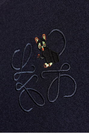 Loewe Wollpullover mit aufgesticktem Logo