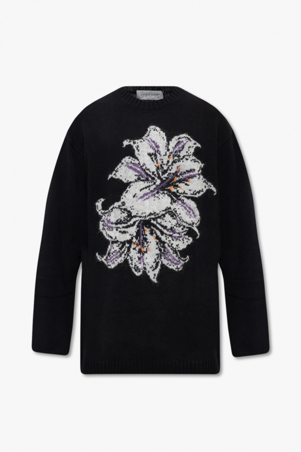 Yohji Yamamoto Sweater with floral motif