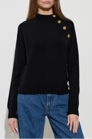 Balmain Sweater with snap fastening on the shoulder