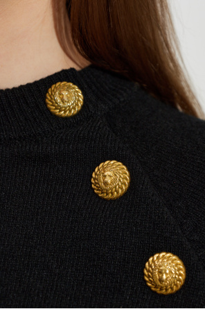 Balmain Sweater with snap fastening on the shoulder