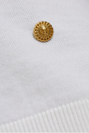 Balmain Wool sweater with V-neck