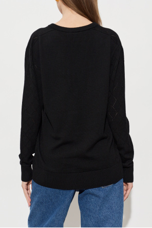 Balmain Wool sweater with V-neck