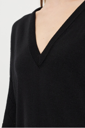 Balmain Wool sweater with V-neck
