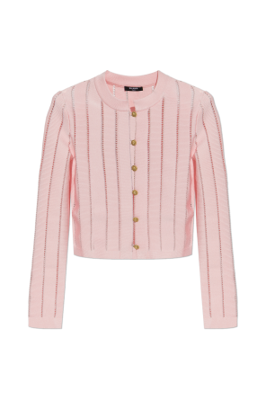 Cardigan with lurex thread