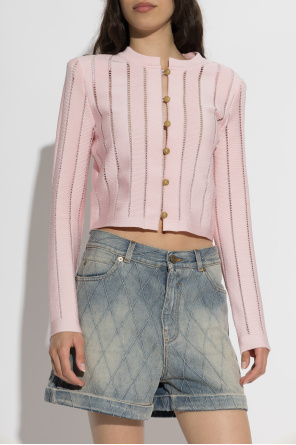 Balmain Kardigan z lureksową nicią