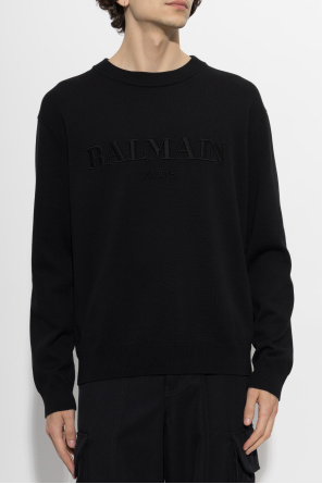Balmain Sweter z wyszytym logo