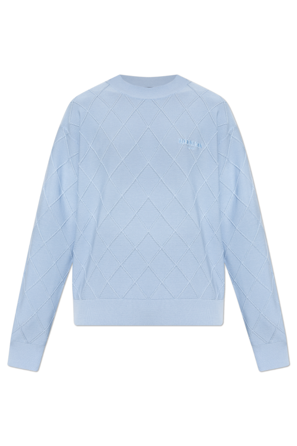 Sweater with embroidered logo od Balmain