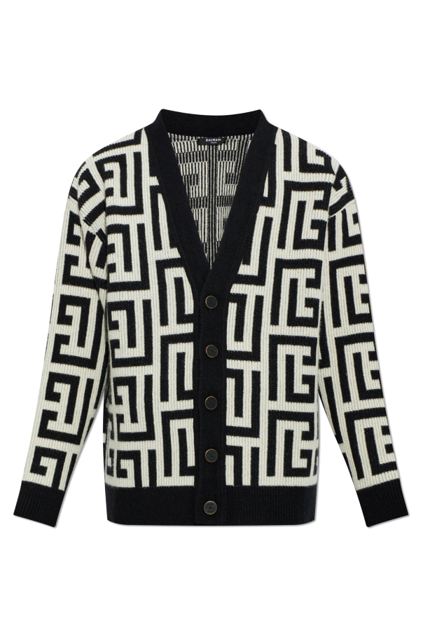 Cashmere cardigan with monogram od Balmain