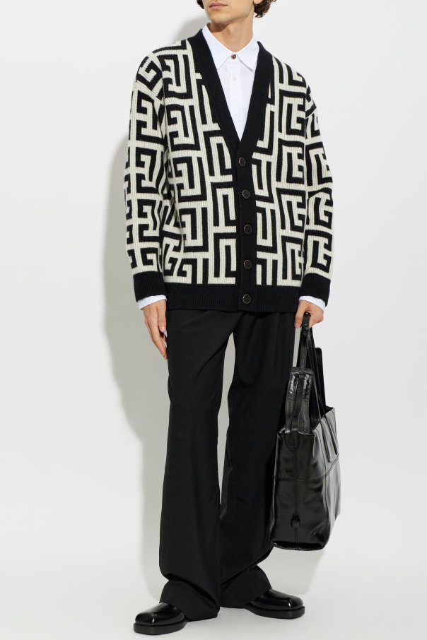 Balmain Cárdigan de cachemir con monograma