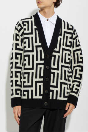 Balmain Cárdigan de cachemir con monograma
