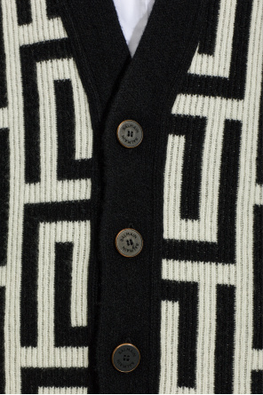 Balmain Cárdigan de cachemir con monograma