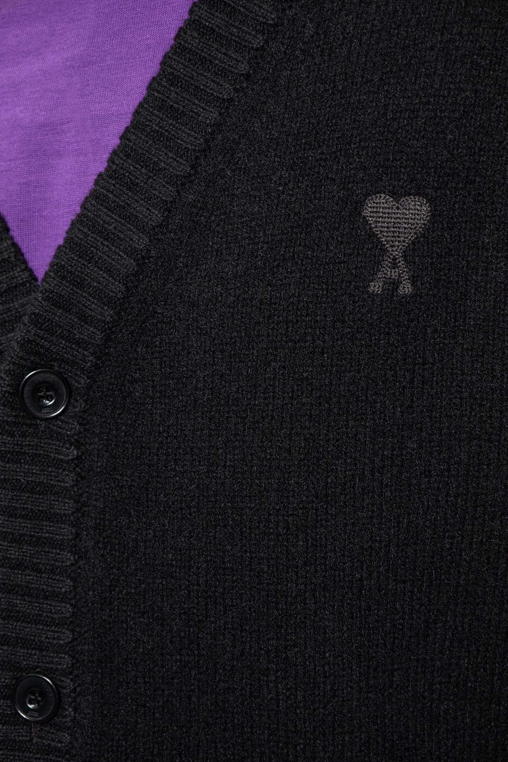 Ami Alexandre Mattiussi Cashmere cardigan with logo