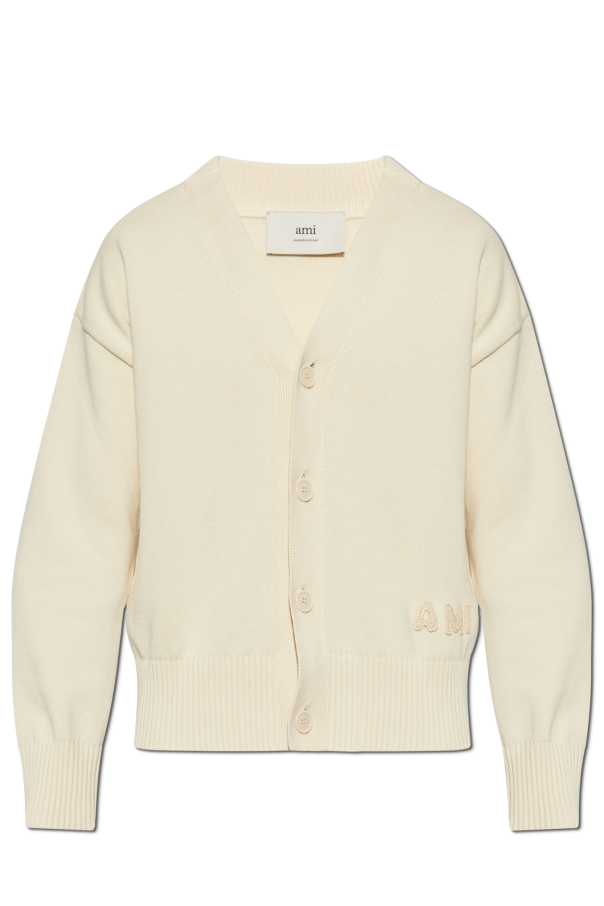 Ami Alexandre Mattiussi Cardigan with embroidered logo