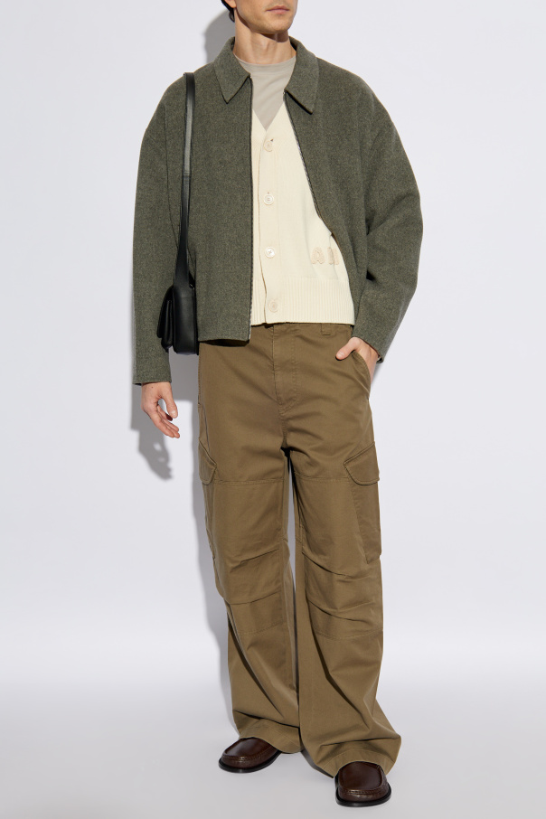 Ami Alexandre Mattiussi Cardigan with embroidered logo