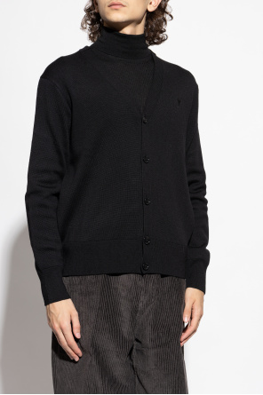 Ami Alexandre Mattiussi Wool cardigan with embroidered logo