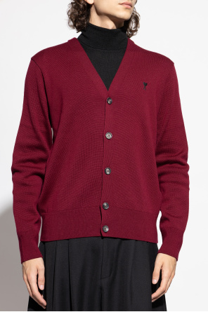 Ami Alexandre Mattiussi Cardigan with embroidered logo