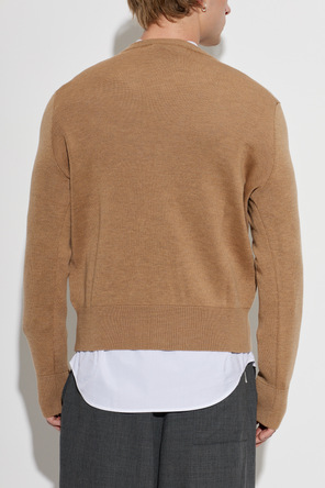 Ami Alexandre Mattiussi Wool cardigan with embroidered logo