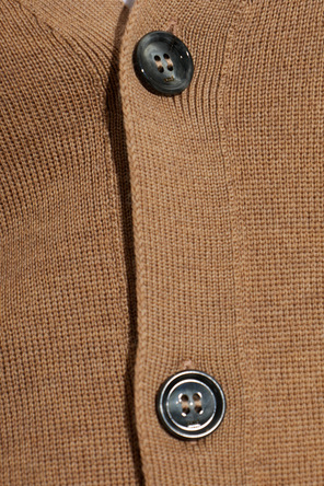 Ami Alexandre Mattiussi Wool cardigan with embroidered logo