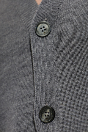 Ami Alexandre Mattiussi Wool cardigan with embroidered logo
