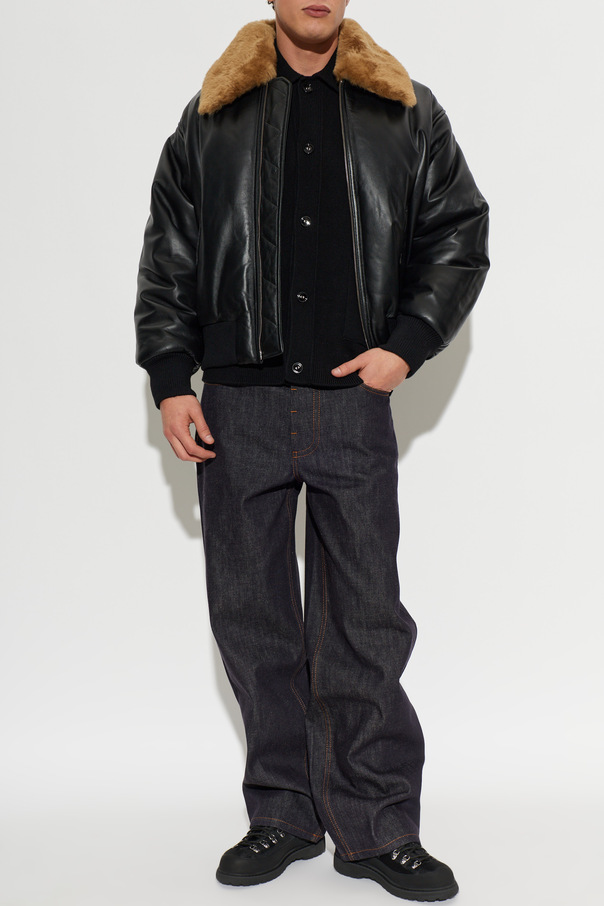 Ami Alexandre Mattiussi Wollene Strickjacke mit Kragen