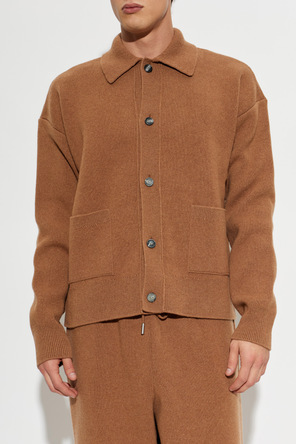 Ami Alexandre Mattiussi Woll-Cardigan mit Logo