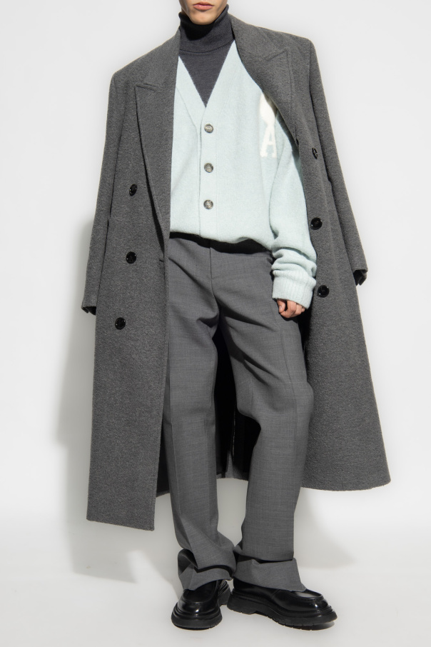 Ami Alexandre Mattiussi Tall Denim Jacket With Borg Collar