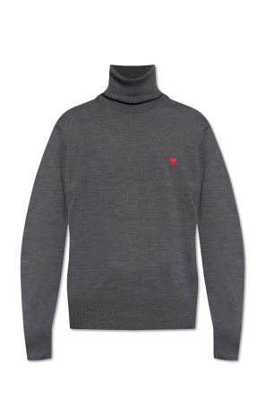 Wool turtleneck sweater with logo od Ami Alexandre Mattiussi