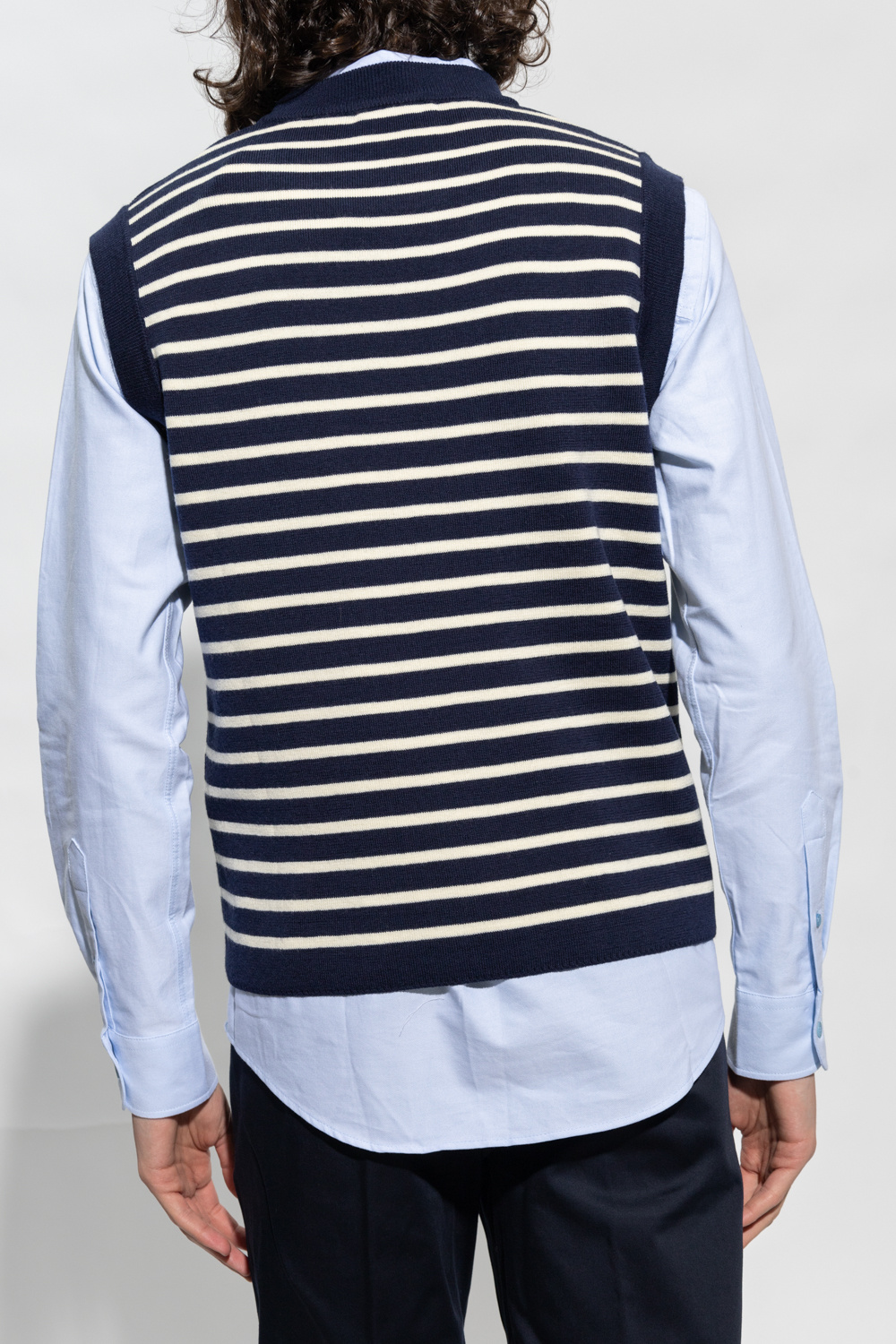 Tommy Hilfiger Grey Herringbone Sweater Wool vest
